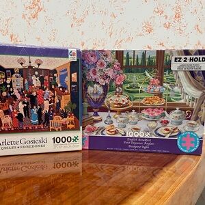 CEACO English Breakfast & Arlette Gosiesku Quilts - 1,000 Piece Puzzles